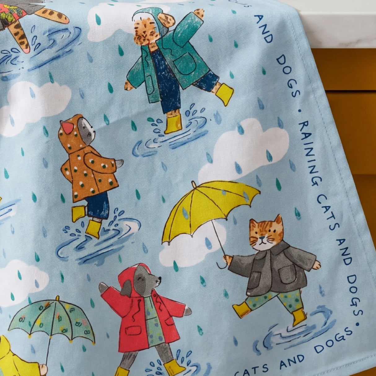Raining Cats & Dogs 100% Cotton Tea Towel 2