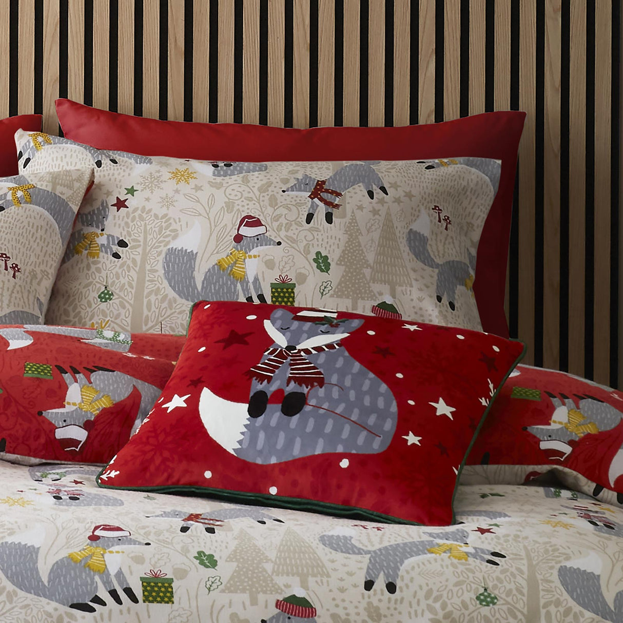Fusion Snug Foraging Fox Cosy Brushed Cotton Duvet Cover Set 6