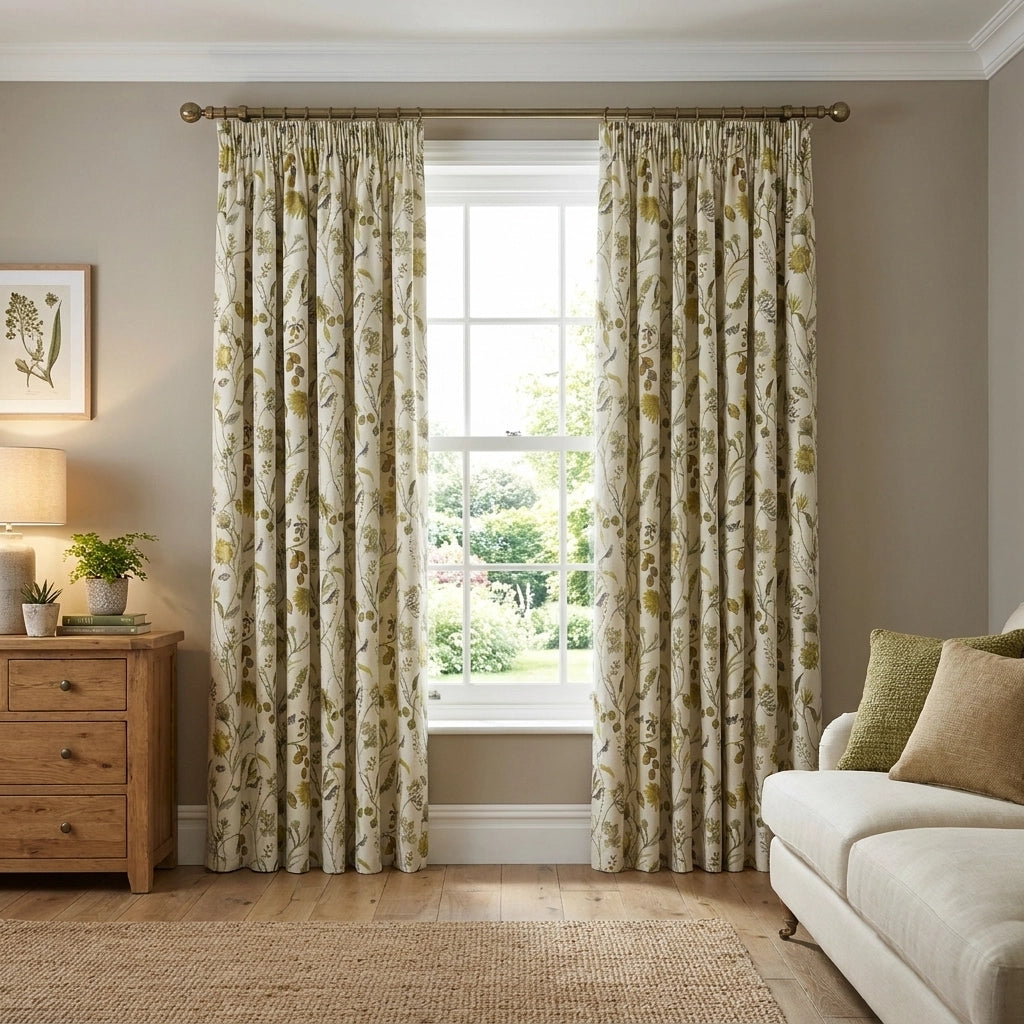 Grove Lined Tape Top Pencil Pleat Curtains 1