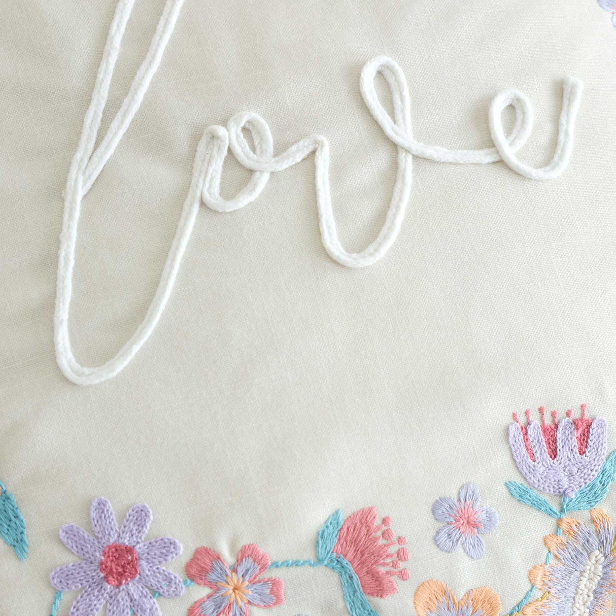 Catherine Lansfield Love Embroidered Filled Cushion 2