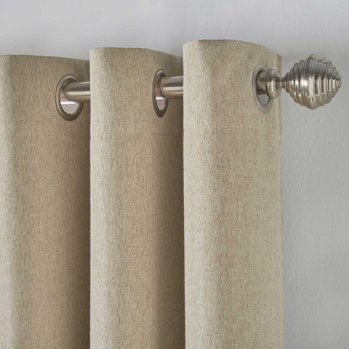 Blackout Linen Look Eyelet Curtains by Alan Symonds