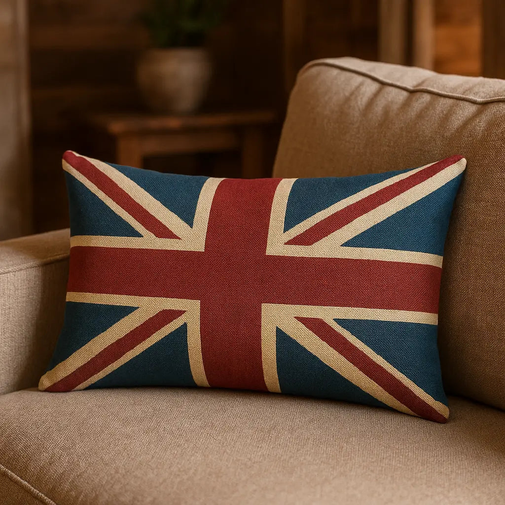 Union Jack 100% Cotton Multicolour Cushion Cover or Filled Cushion 18" x 12"