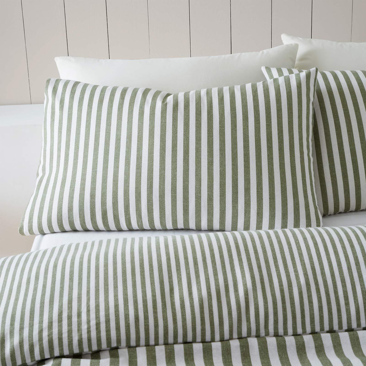 Brushed Cotton Flannelette Stripe Duvet Cover Set by Catherine Lansfield