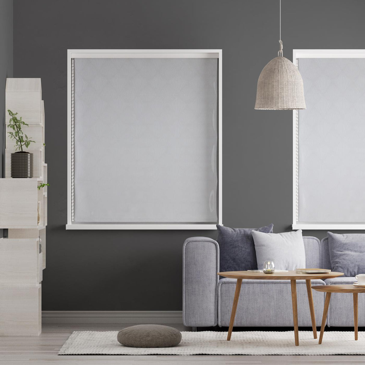 Libretto Chalk Made To Measure Roman Blind by Style Furnishings