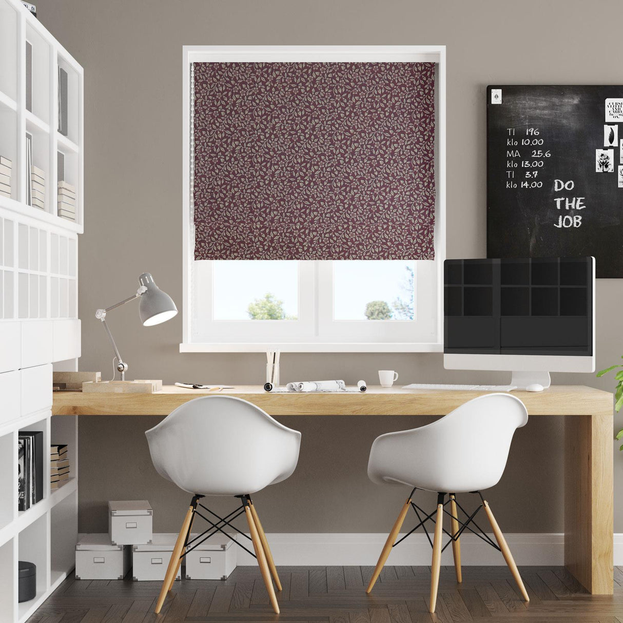 Miniature Garden Garnet Made To Measure Roman Blind by Style Furnishings