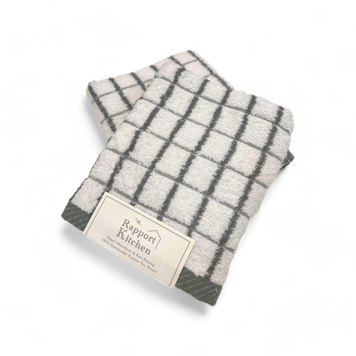 Luxury Terry Cotton Grey Kitchen Textile
