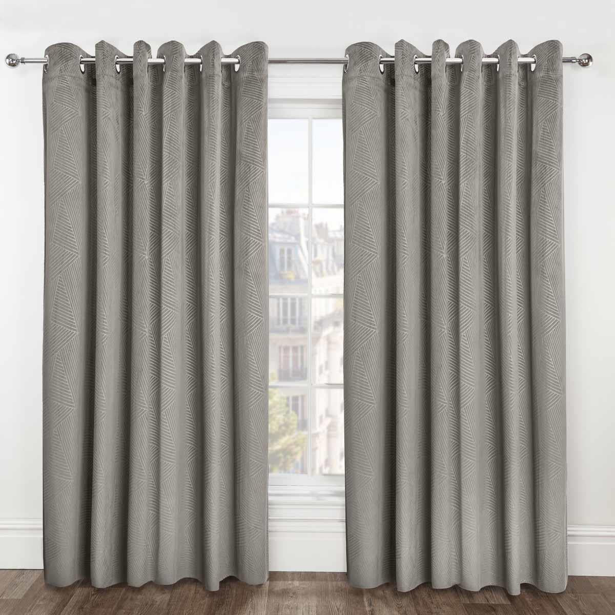 Thermal Embossed Velvet Blackout Eyelet Curtains by Emma Barclay