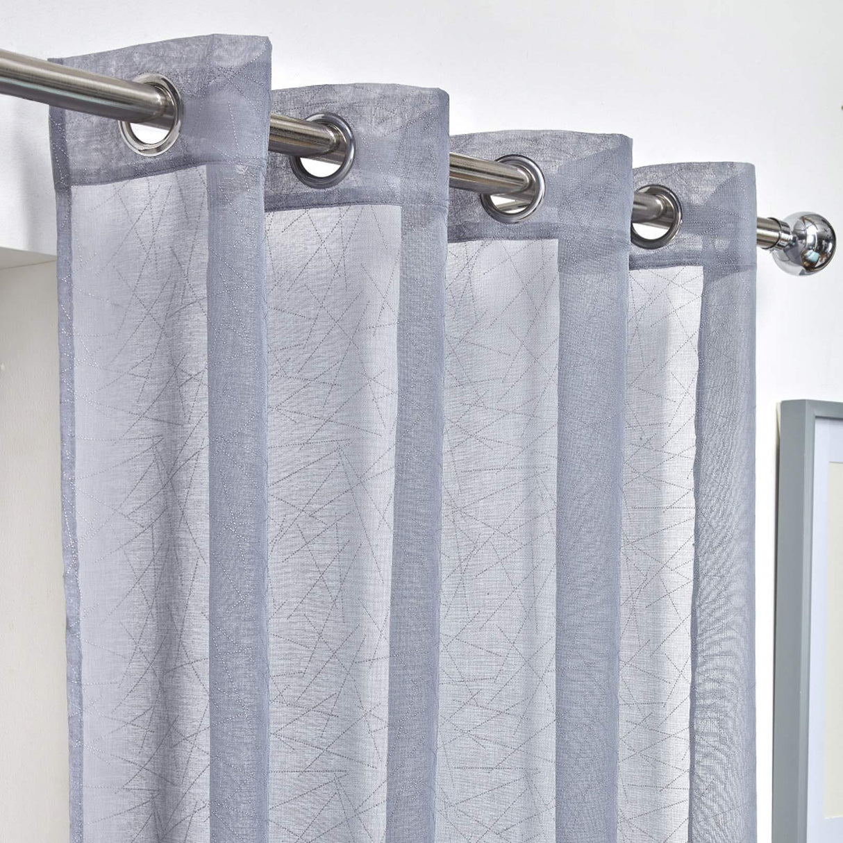 Aries Eyelet Voile Curtain Panel by Emma Barclay