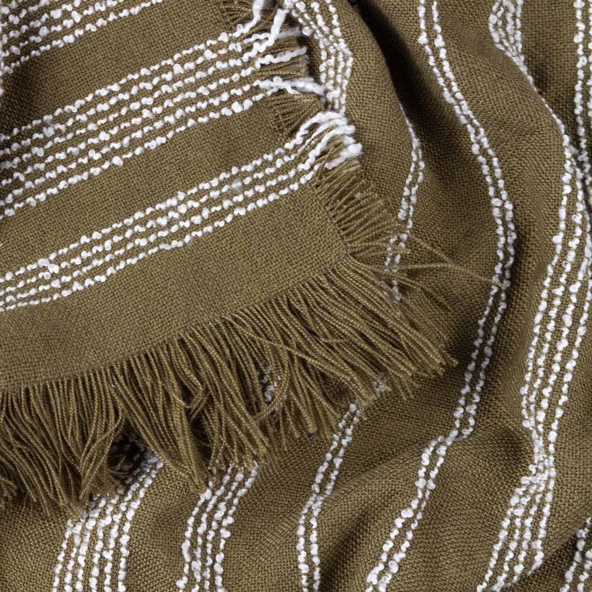 Jour Woven Fringed Throw Blanket 130cm x 180cm by furn.