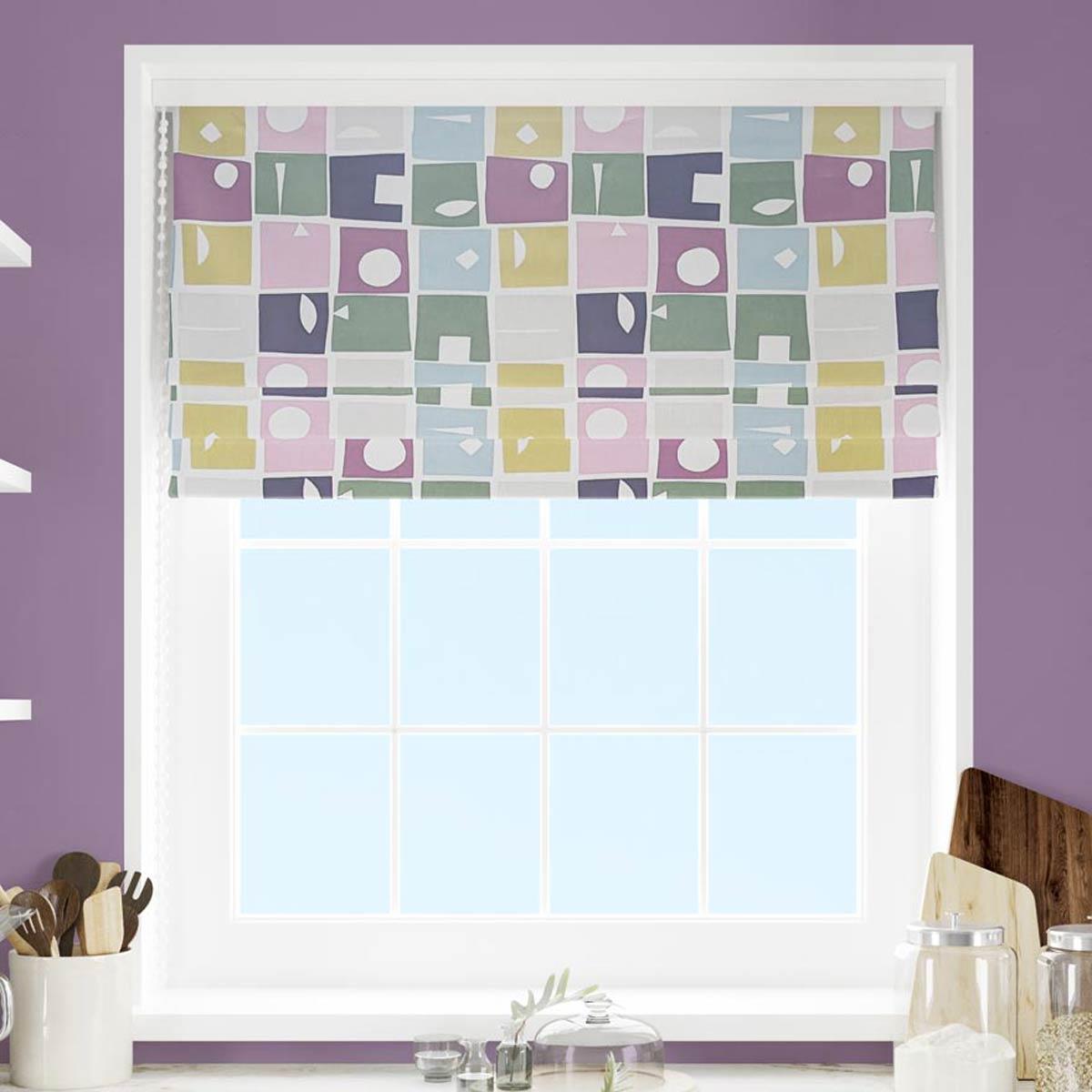 Bonnie Violet Made To Measure Roman Blind by Style Furnishings