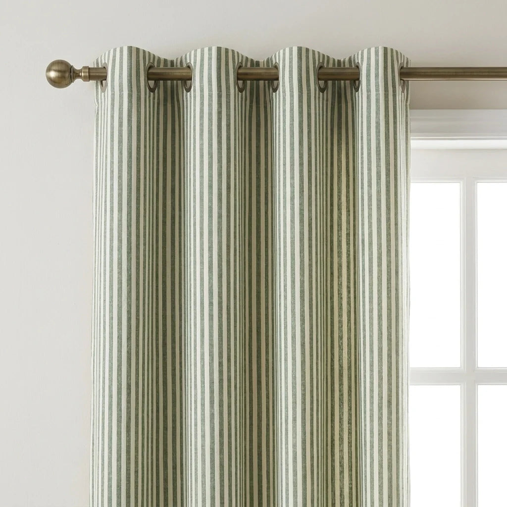 Hebden Lined Eyelet Curtains - Forest image 2