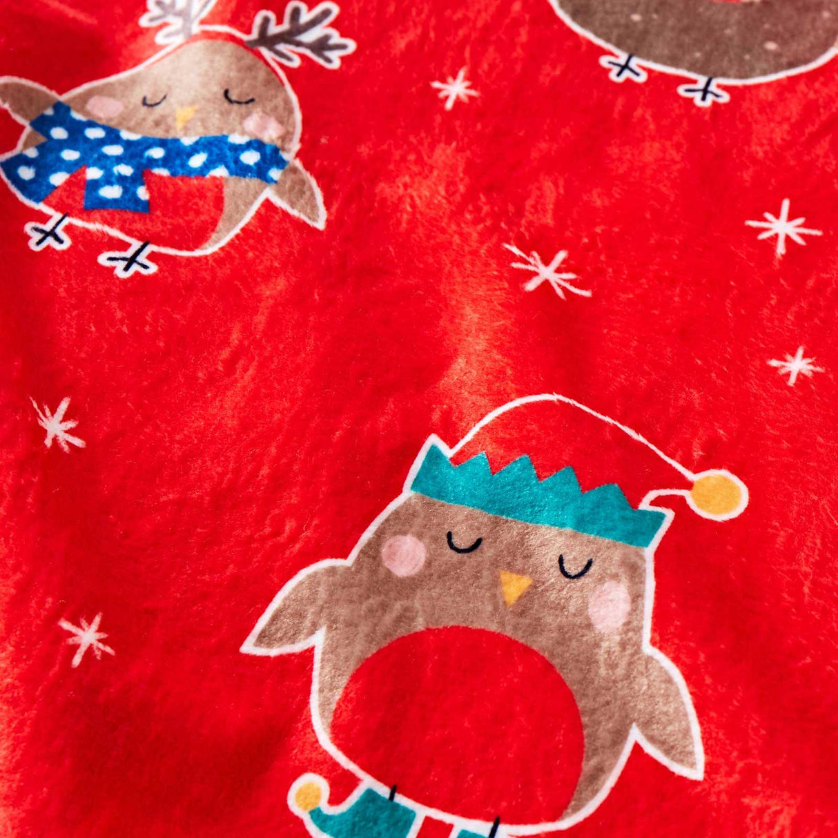 Christmas Party Robins Throw by Catherine Lansfield