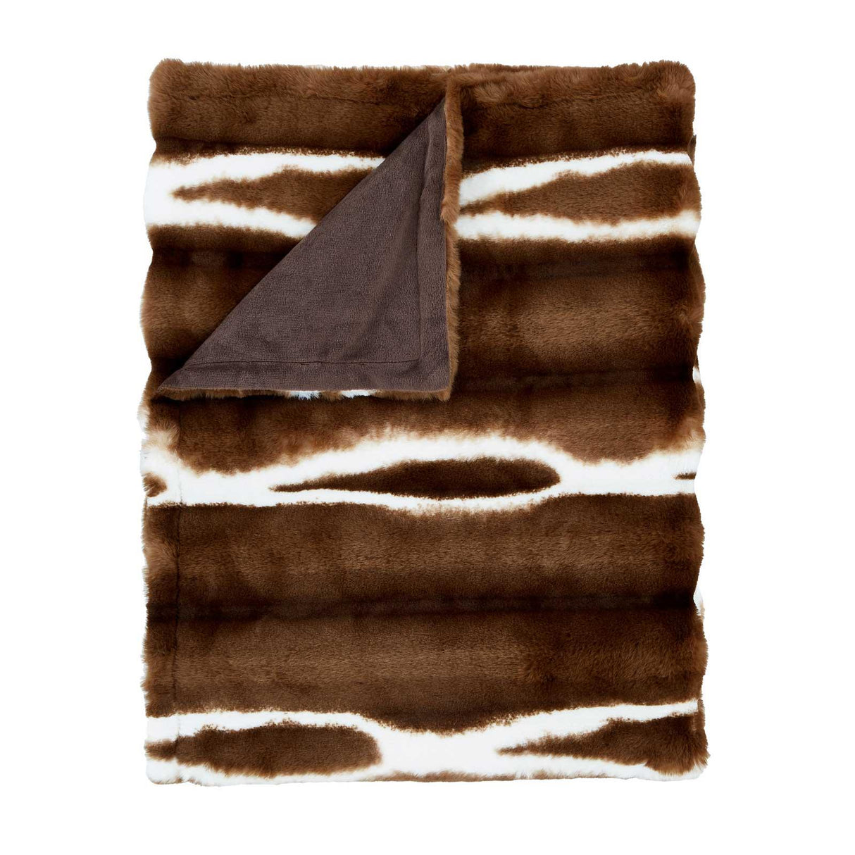 Flint Faux Fur Throw 130cm x 170cm by Catherine Lansfield
