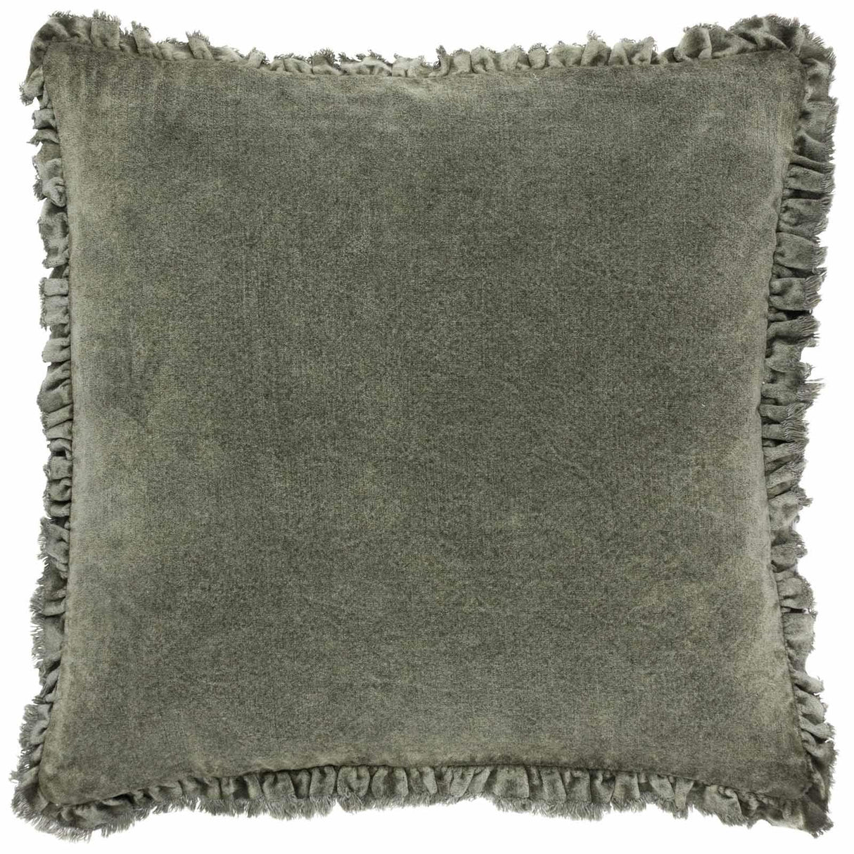 Bertie Washed Cotton Velvet Cushion Cover 18" x 18" (45cm x 45cm) by Yard 15