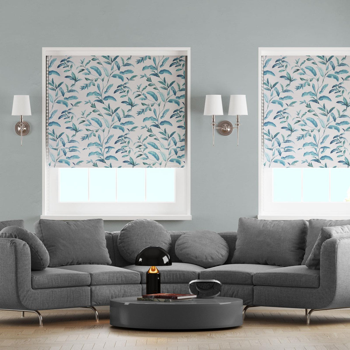 Oasis Lapis Made To Measure Roman Blind by Style Furnishings