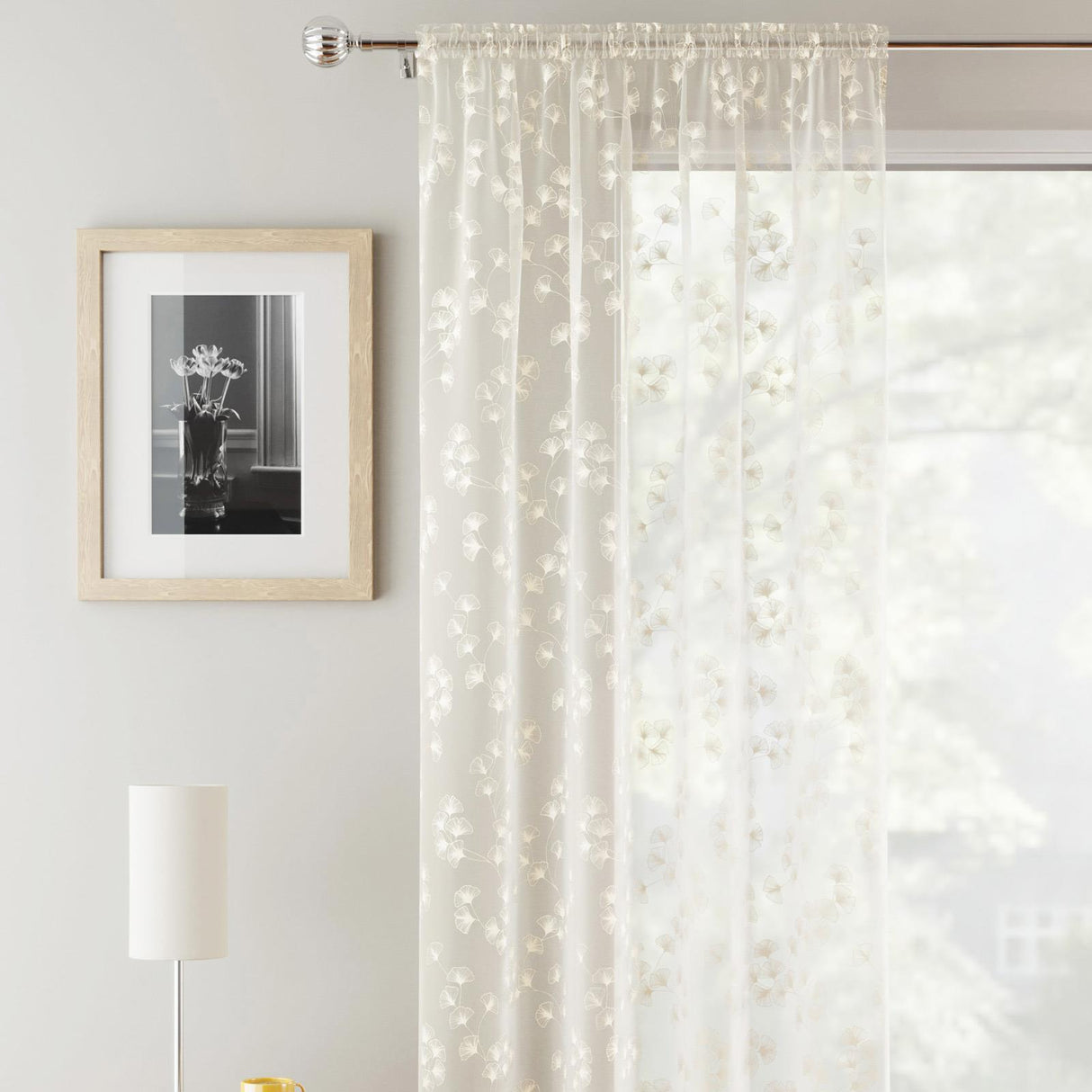Delilah Voile Curtain Panel by Enhanced Living