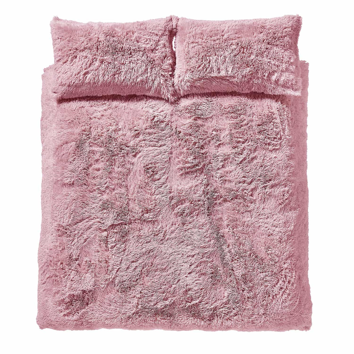 Catherine Lansfield Cuddly Duvet Cover Set - Cuddly Duvet Set Blush