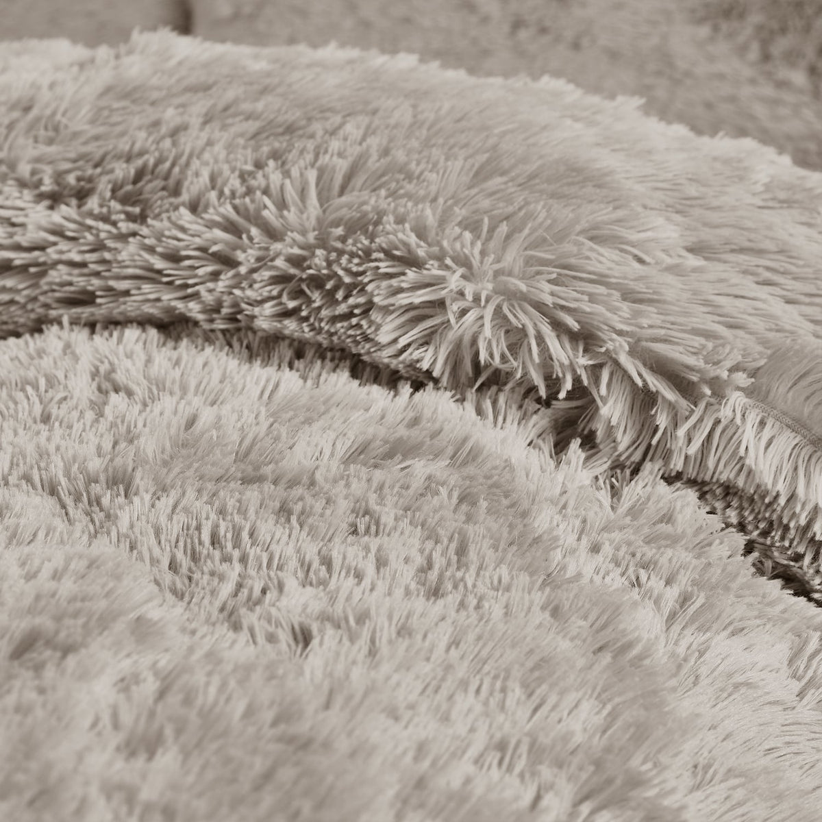Catherine Lansfield Cuddly Soft and Cosy Duvet Cover Set - Natural - Cuddly Natural Duvet Set