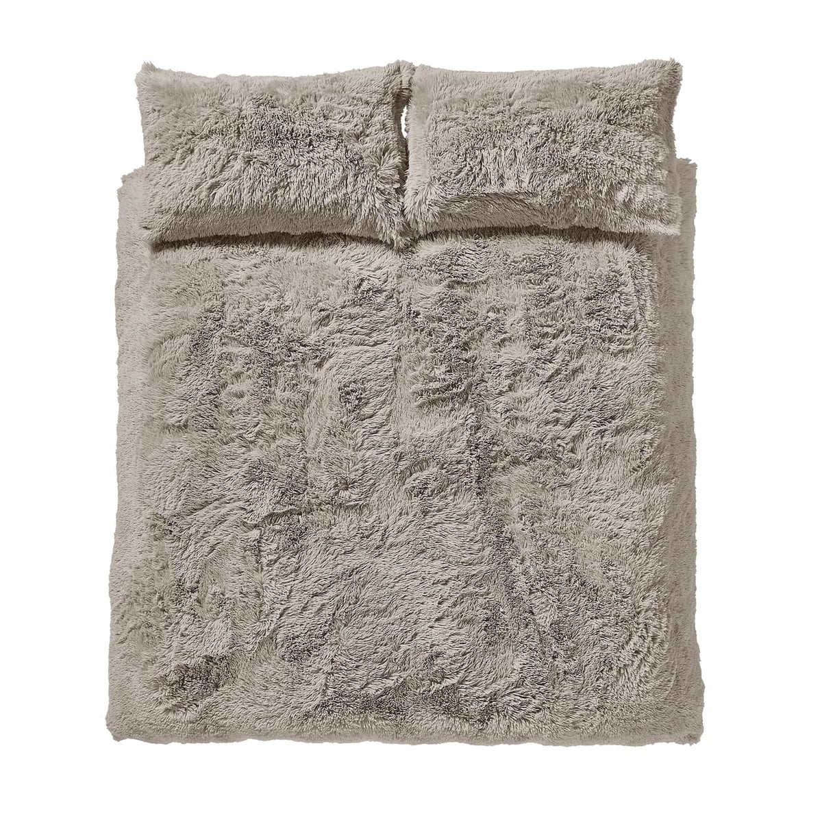 Catherine Lansfield Cuddly Soft and Cosy Duvet Cover Set - Natural - Cuddly Natural Duvet Set