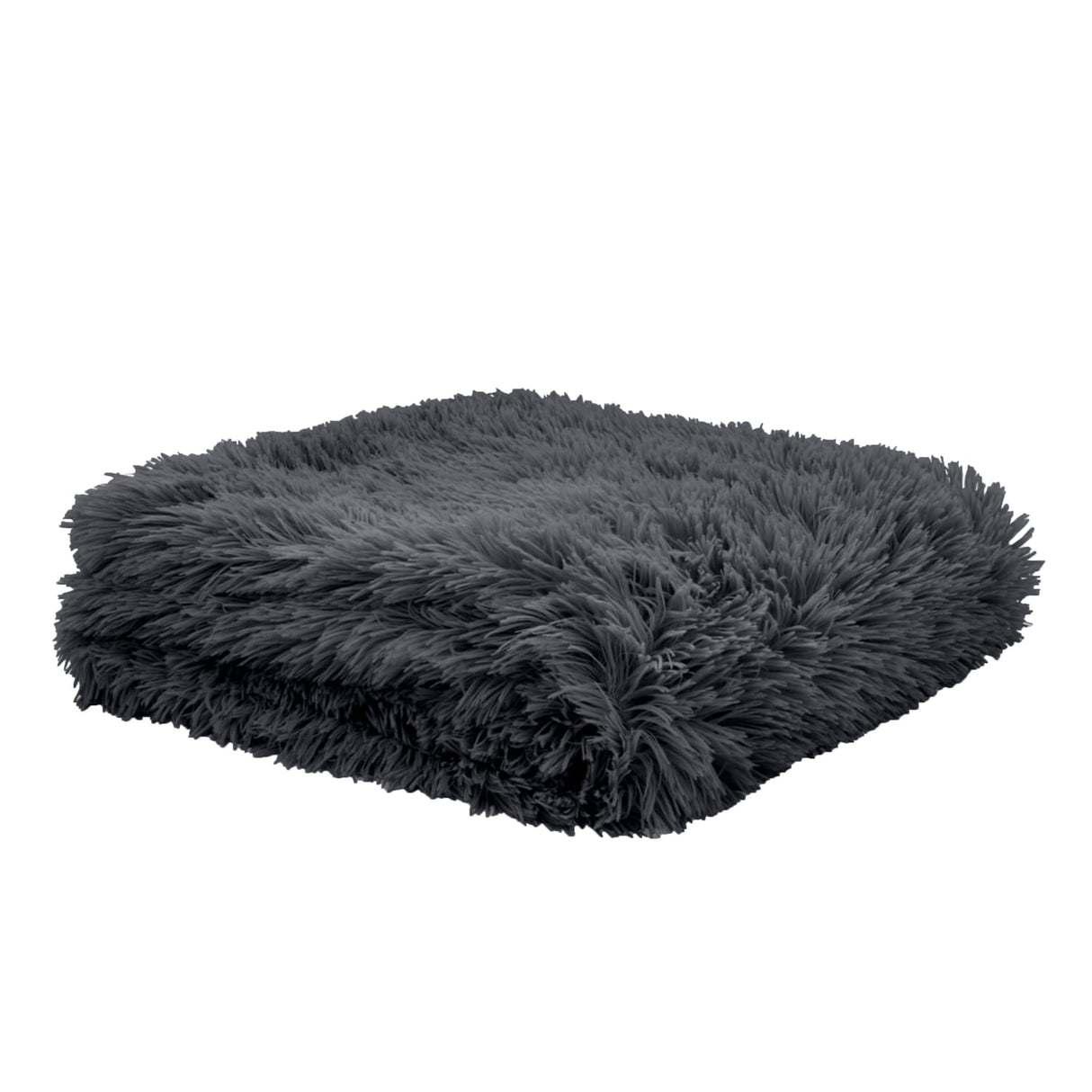 Catherine Lansfield Cuddly Reversible Throw – Charcoal – 150cm x 200cm - Cuddly Throw Charcoal