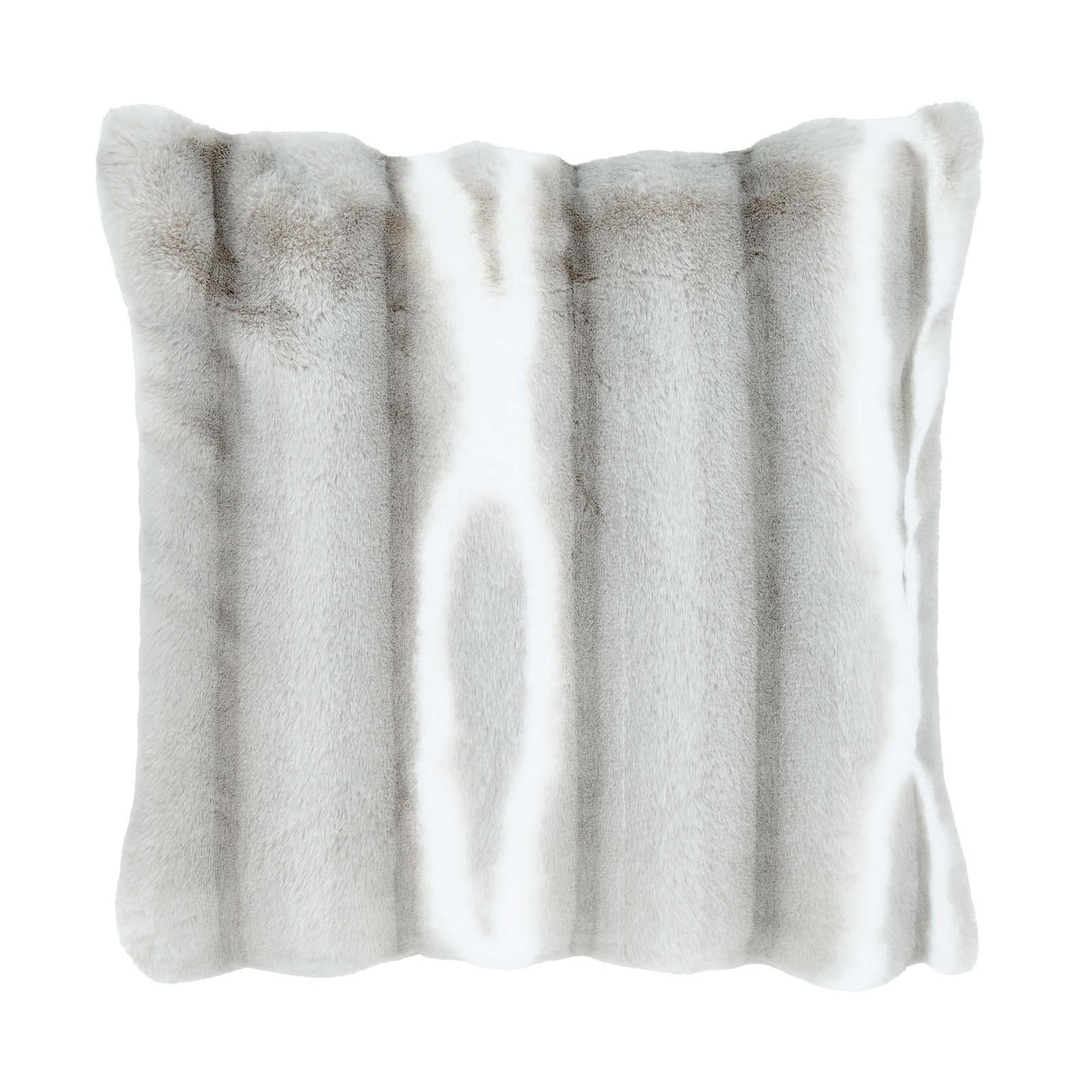 Catherine Lansfield Flint Faux Fur Silver Filled Cushion 5