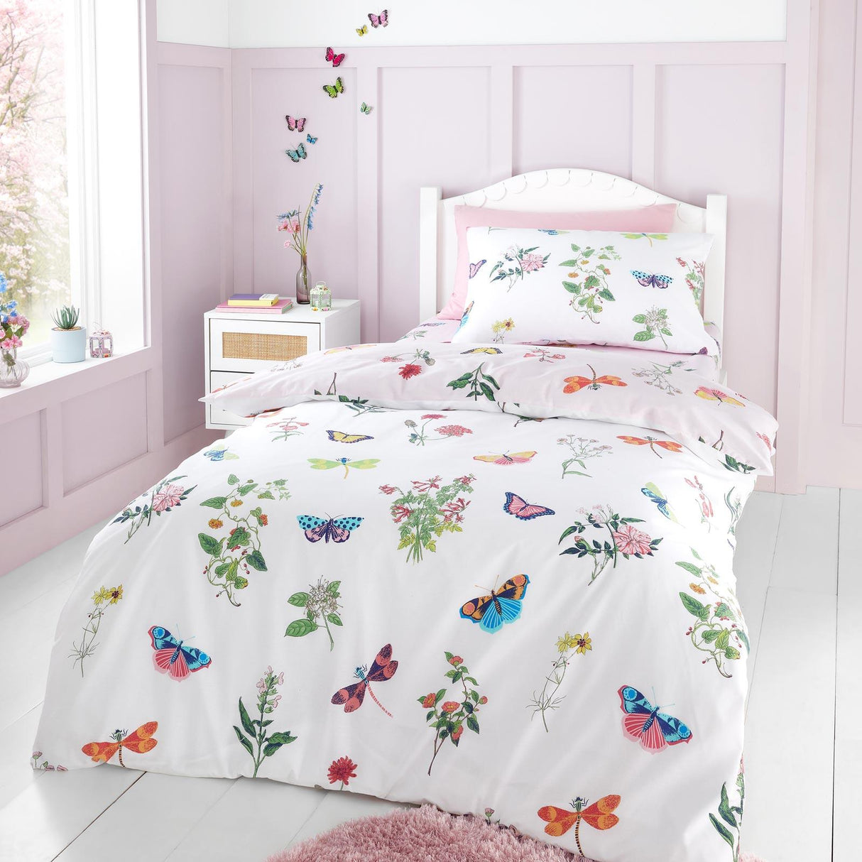 RHS Butterfly Garden Floral Duvet Cover Set 2