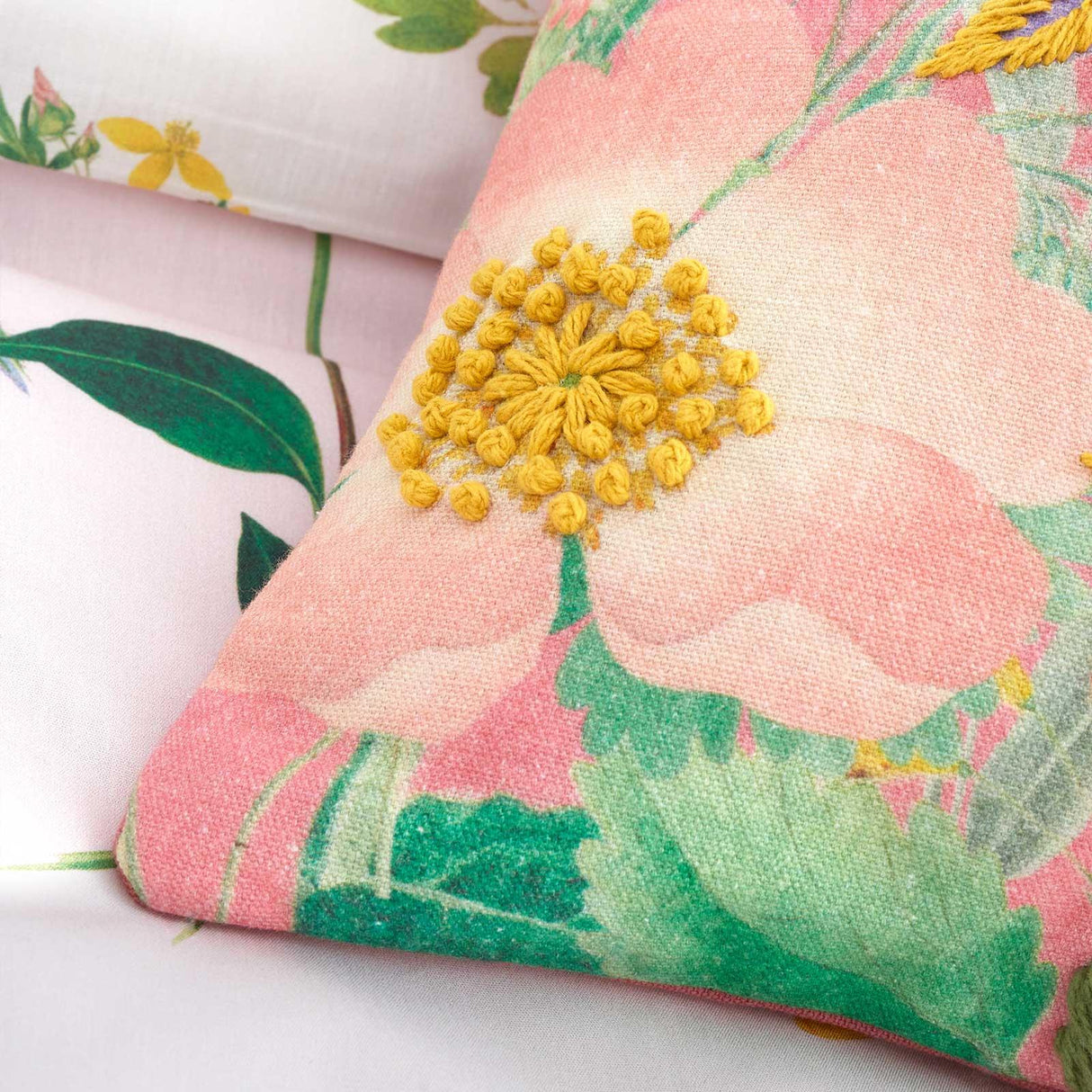 RHS Cottage Meadow Floral Filled Cushion 2