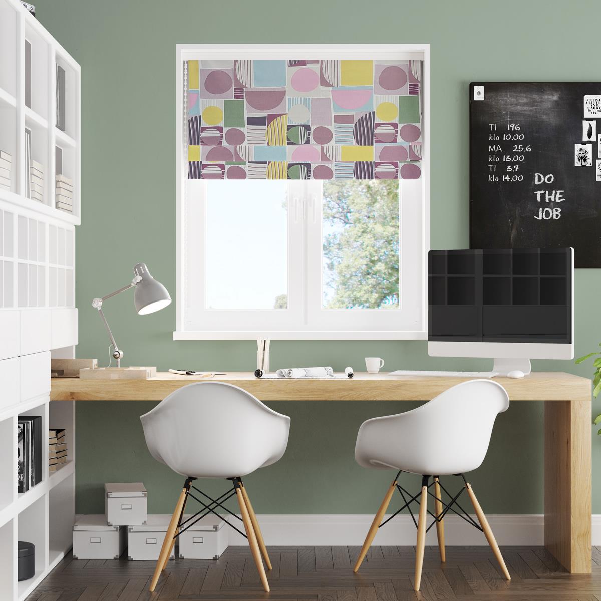 Carrie Violet Made To Measure Roman Blind by Style Furnishings