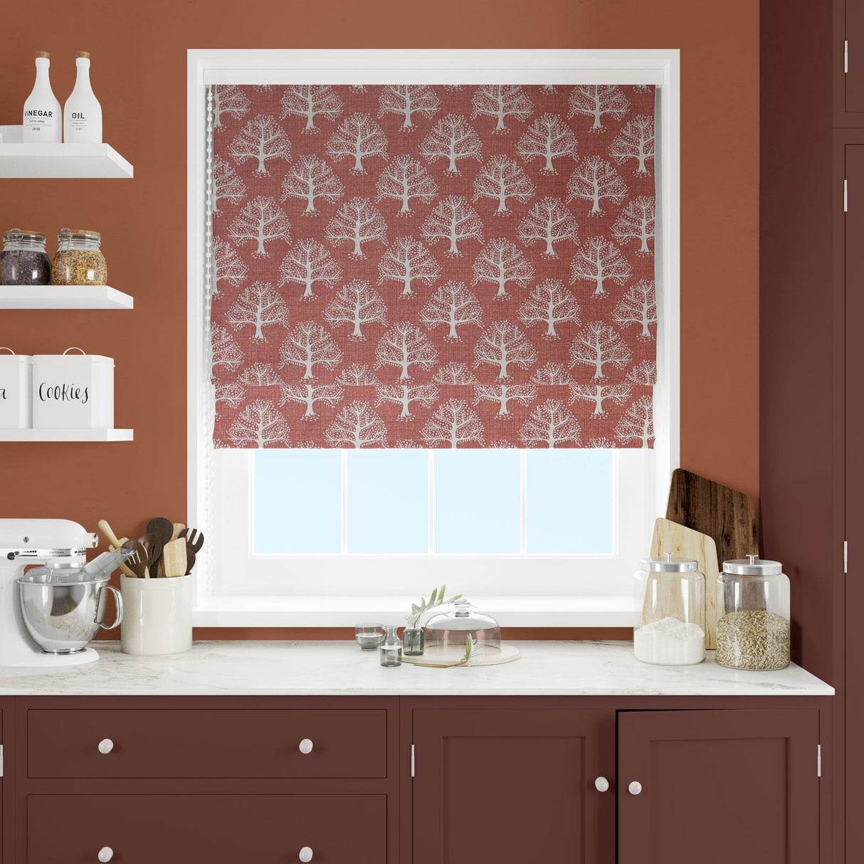 Great Oak Paprika Made To Measure Roman Blind by Style Furnishings