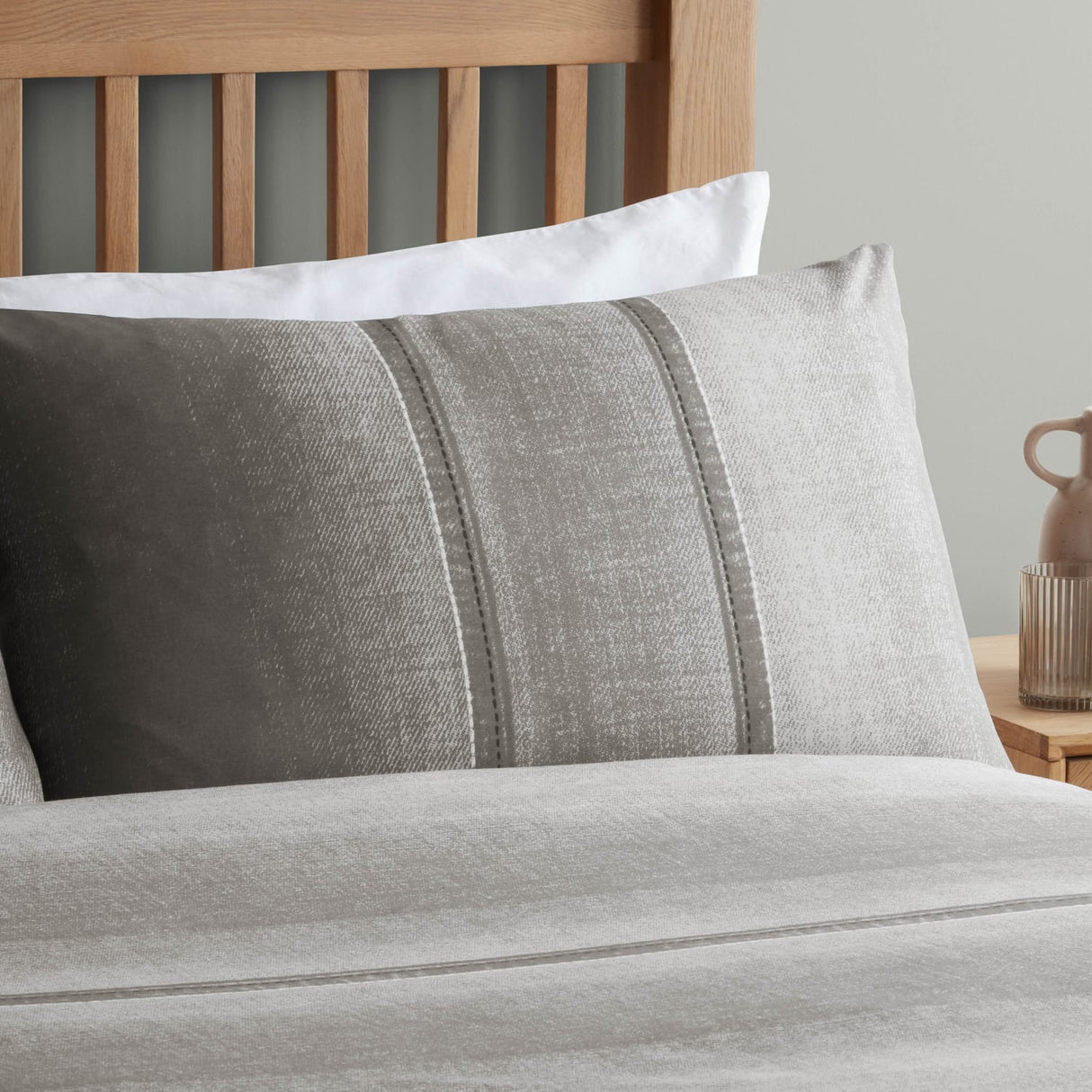 Catherine Lansfield Denim Duvet Cover Set - Natural - Denim Duvet Set