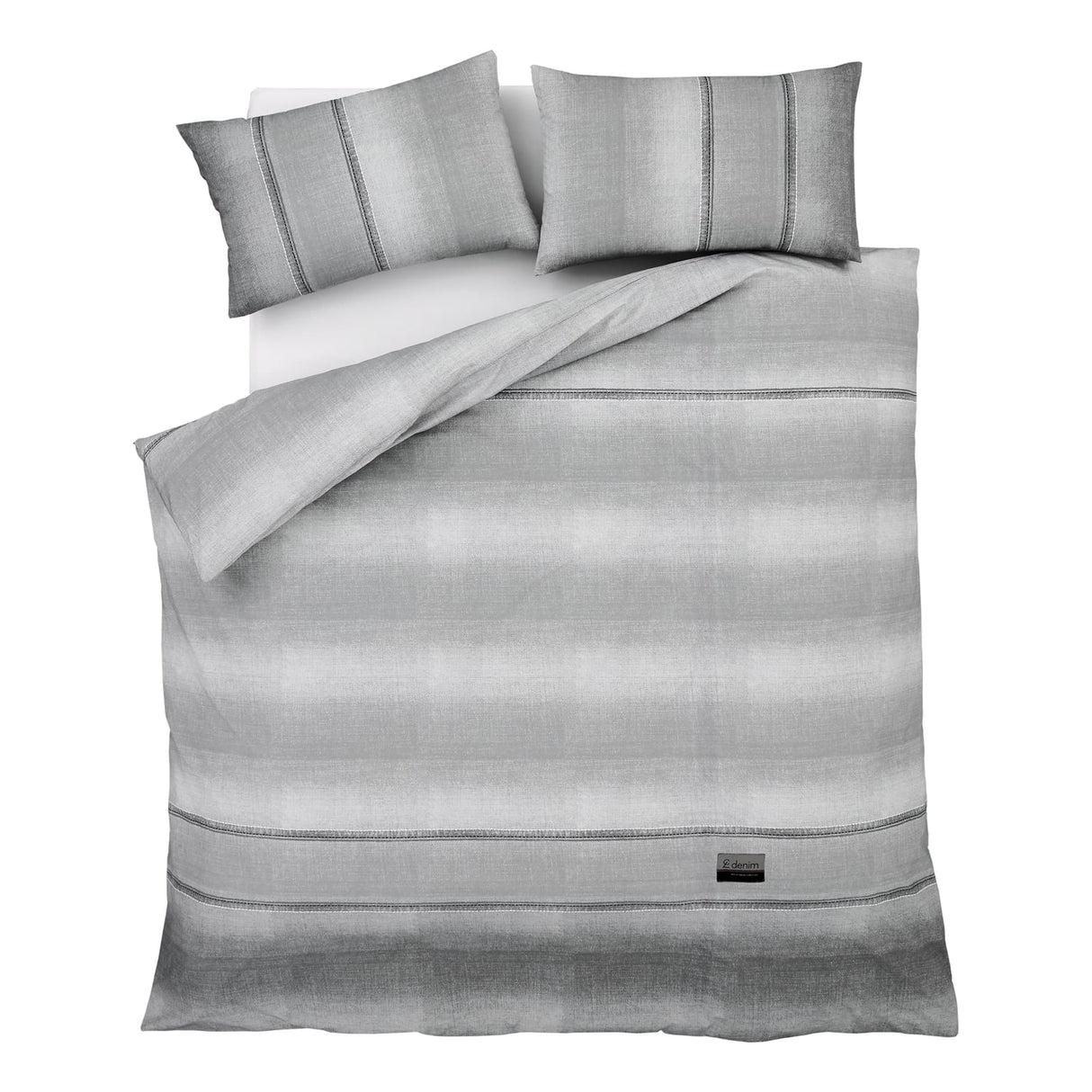 Catherine Lansfield Denim Duvet Cover Set - Natural - Denim Duvet Set