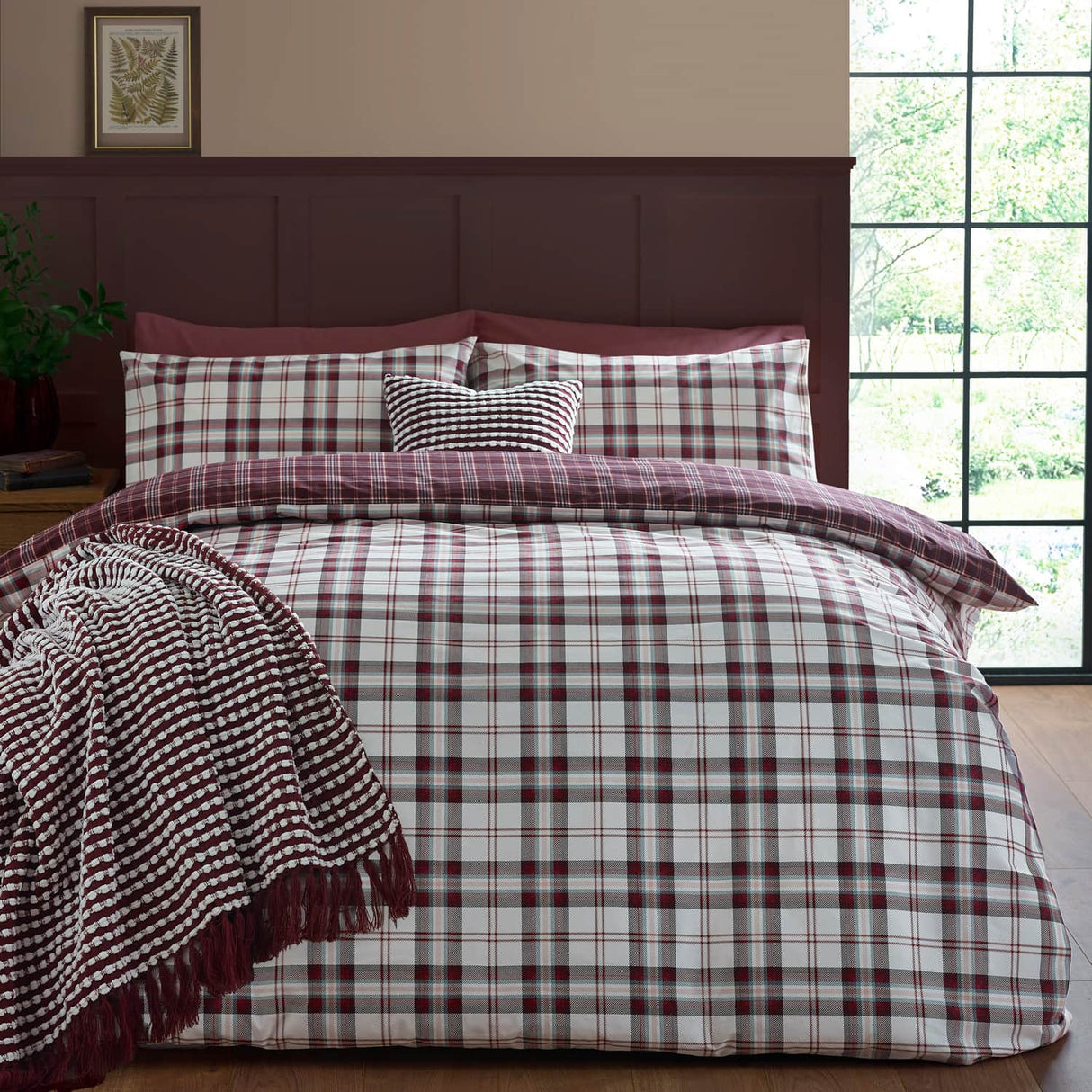 Catherine Lansfield Kelso Check Duvet Cover Set
