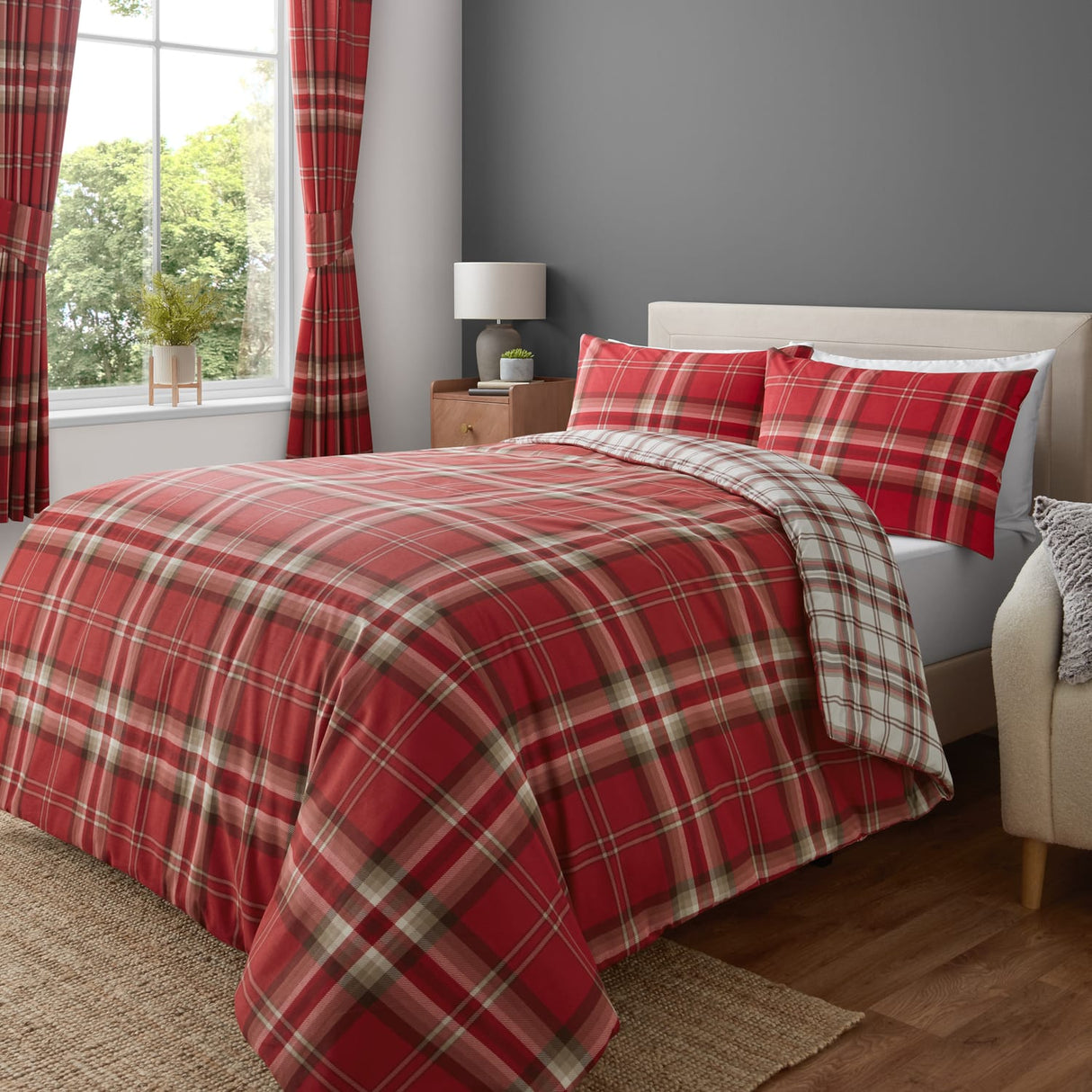 Catherine Lansfield Kelso Check Duvet Cover Set - Kelso Kelso Duvet Set