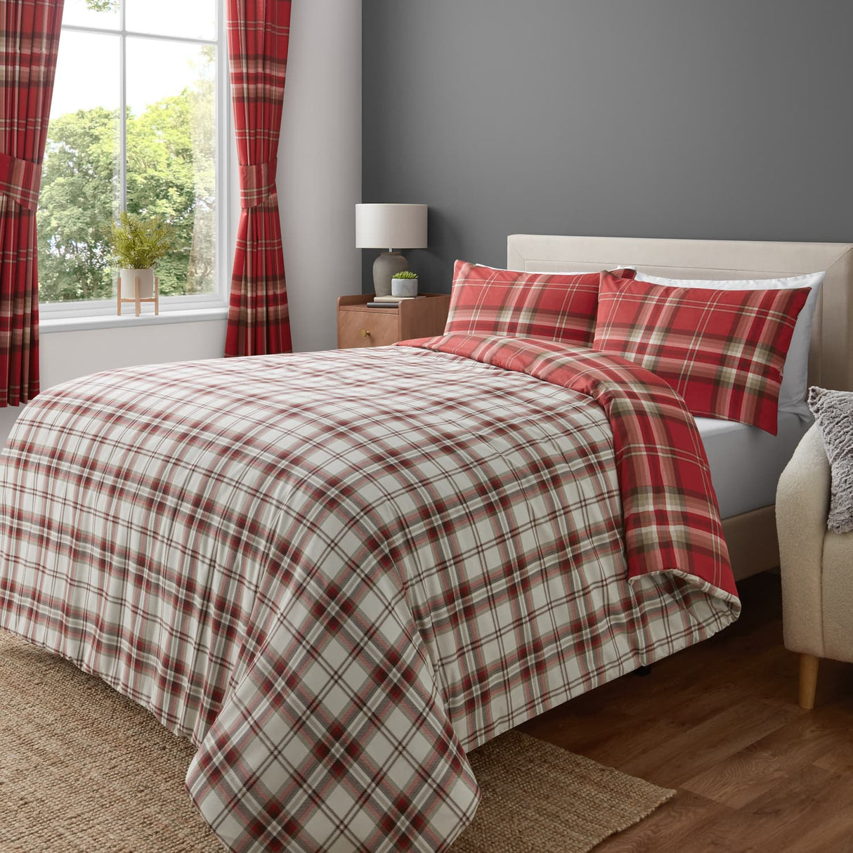 Catherine Lansfield Kelso Check Duvet Cover Set - Kelso Kelso Duvet Set