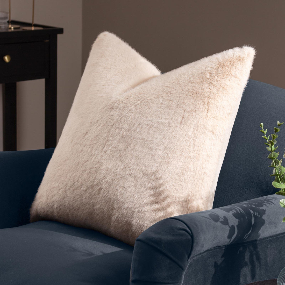 Stanza Faux Fur Velvet Brulee Cushion Cover 55cm x 55cm