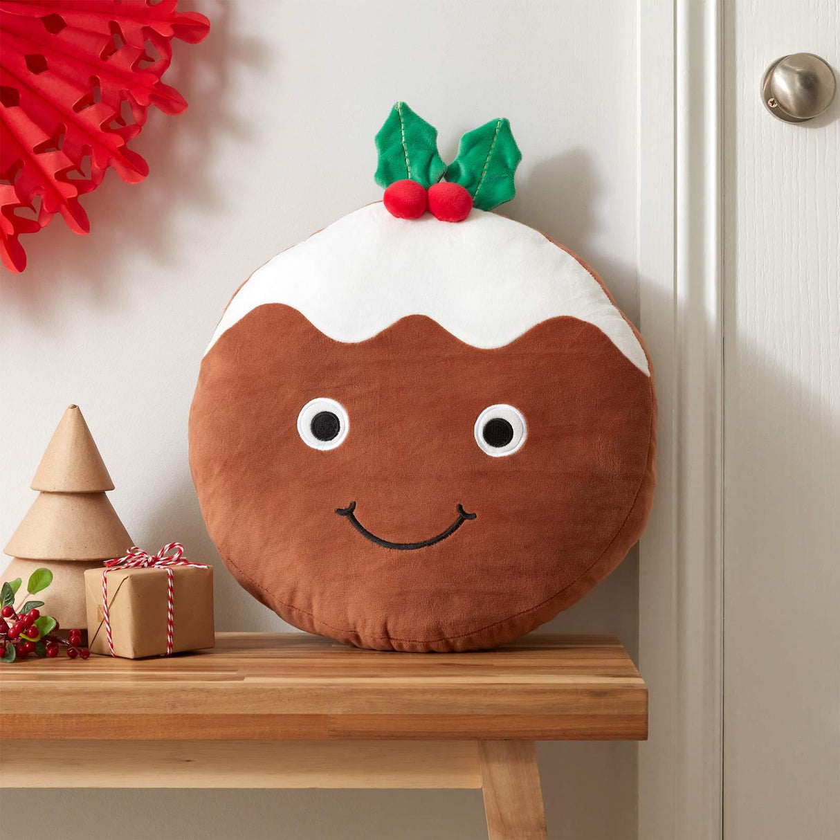 Catherine Lansfield Christmas Pudding 3D Filled Cushion