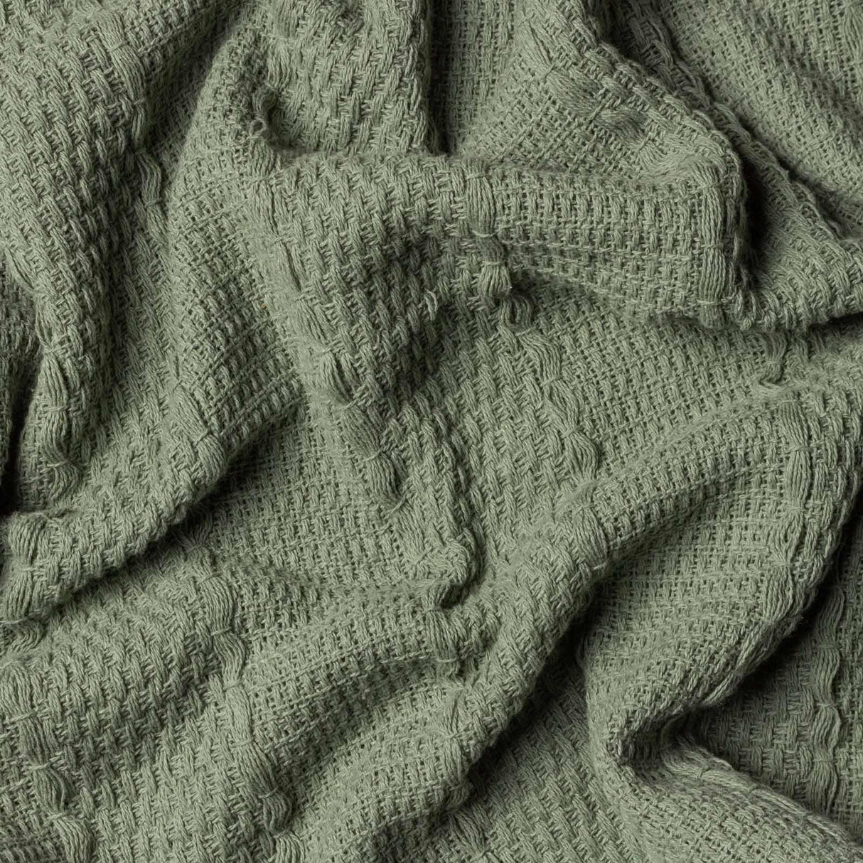 Caliche Textured Tasselled Throw Khaki by Yard