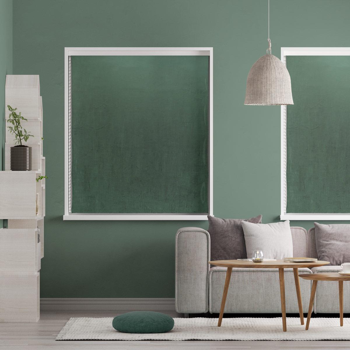 Heritage Bottle Green Made To Measure Roman Blind by Style Furnishings