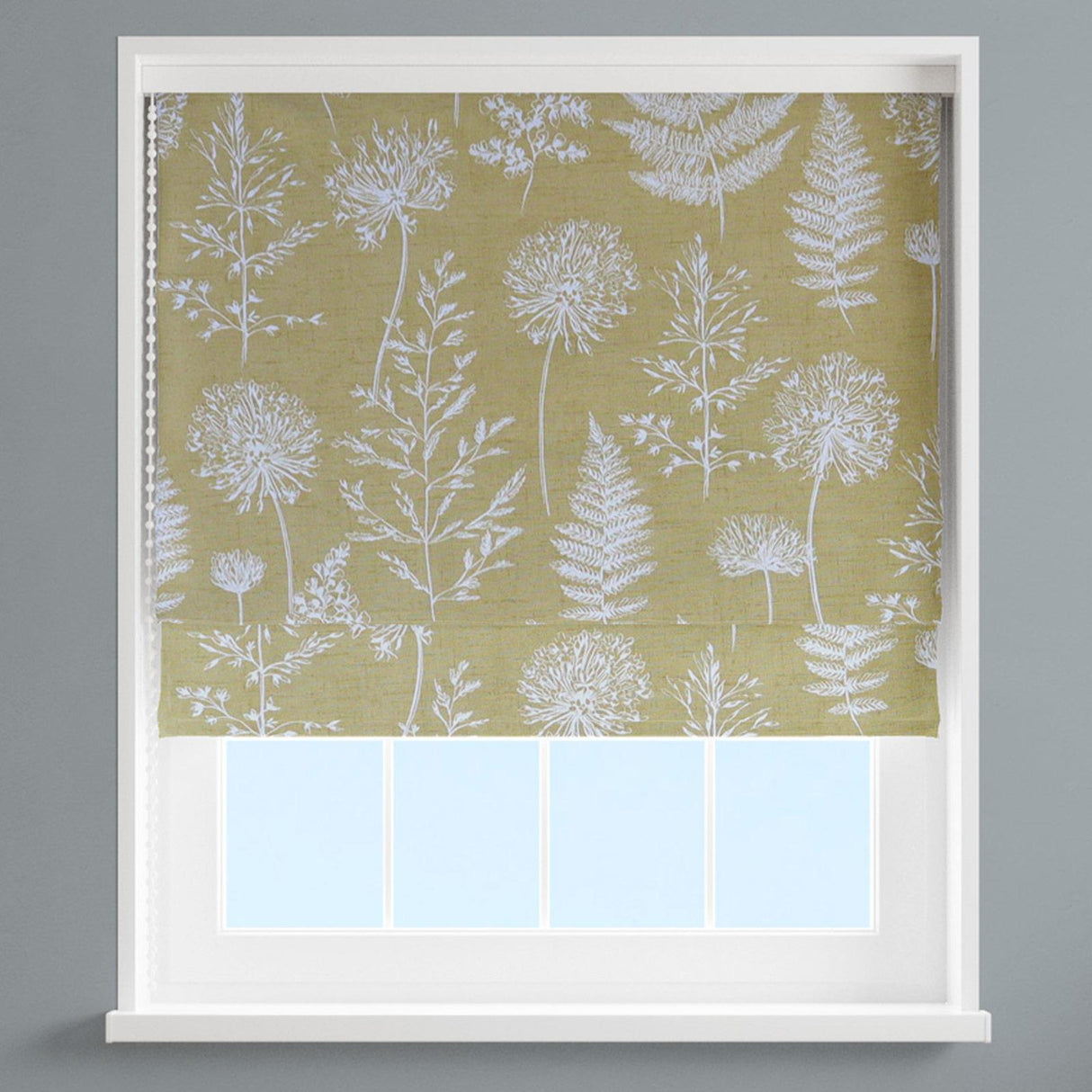 Chervil Mustard Made To Measure Roman Blind by Style Furnishings