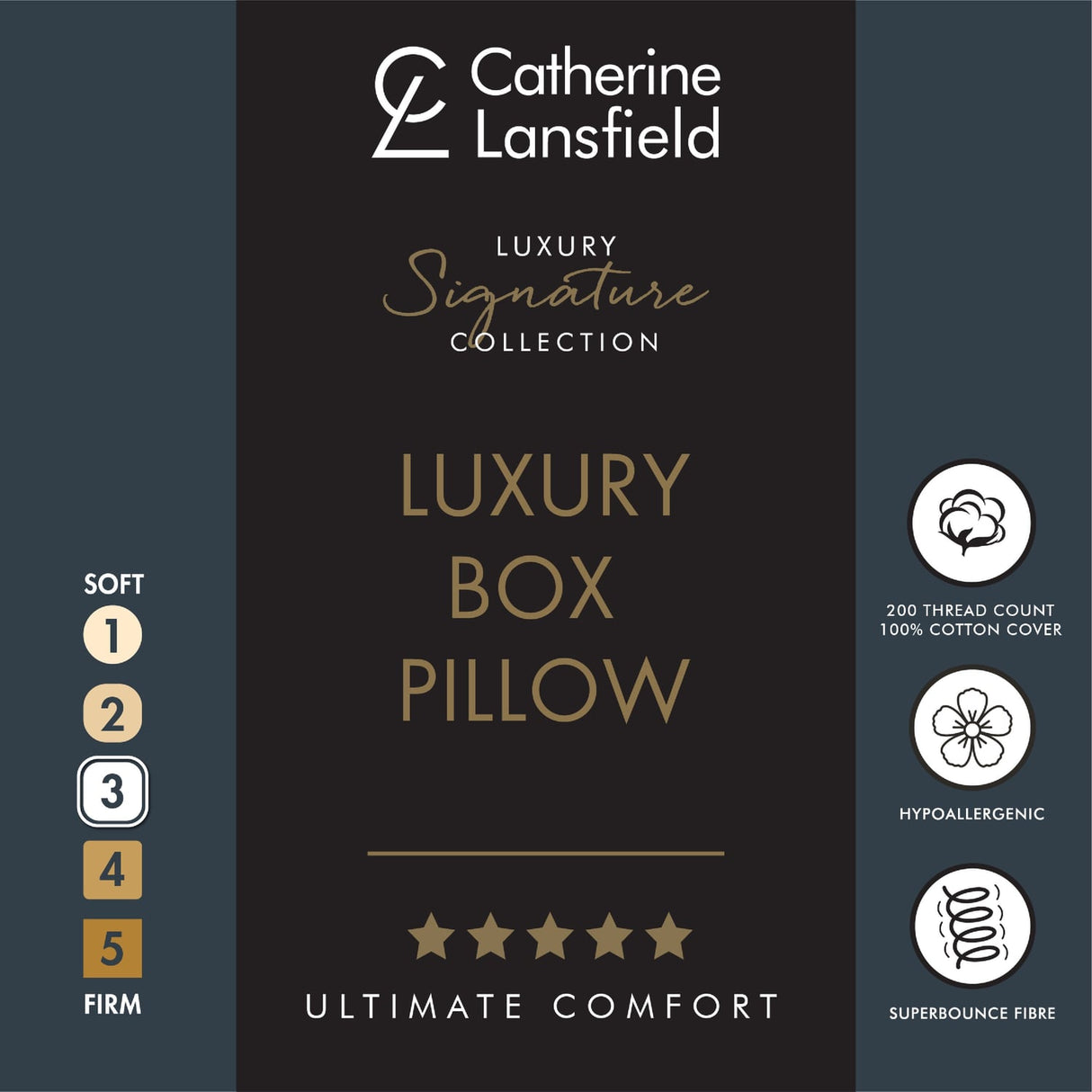 Catherine Lansfield Luxury Box Pillow - Luxury Box Pillow