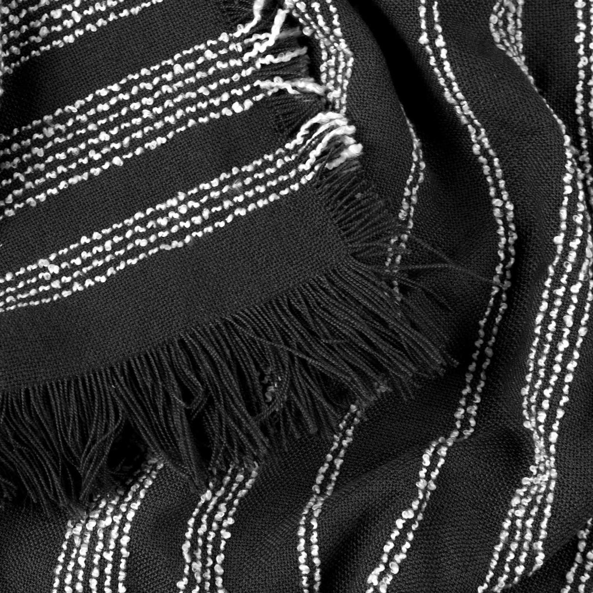 Jour Woven Fringed Throw Blanket 130cm x 180cm by furn.