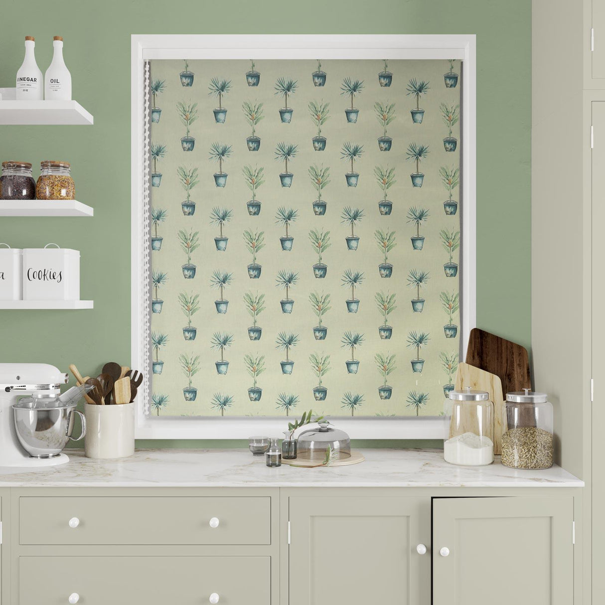 Greenhouse Pots Spruce Made To Measure Roman Blind by Style Furnishings