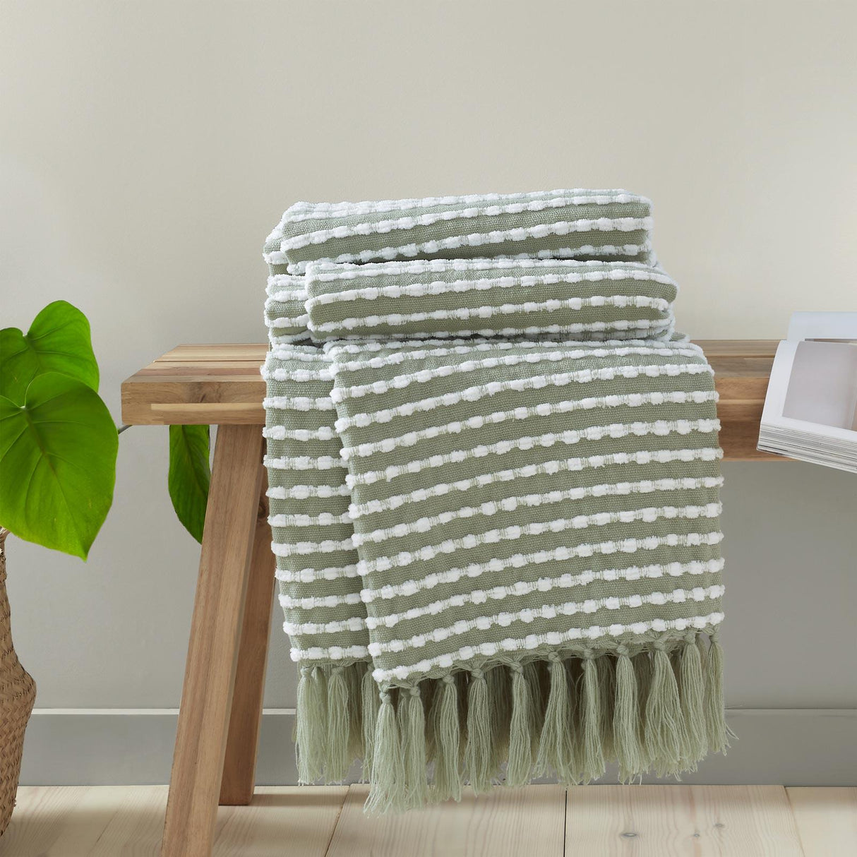 Catherine Lansfield Stab Stitch Cosy Throw Blanket 125cm x 150cm 6