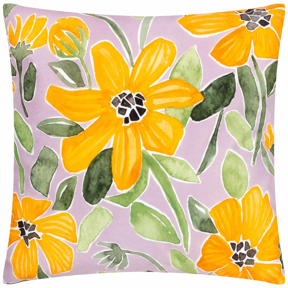 Flowers Outdoor Cushion Cover with Floral Design 17" x 17" (43cm x 43cm) by Wylder Nature 2