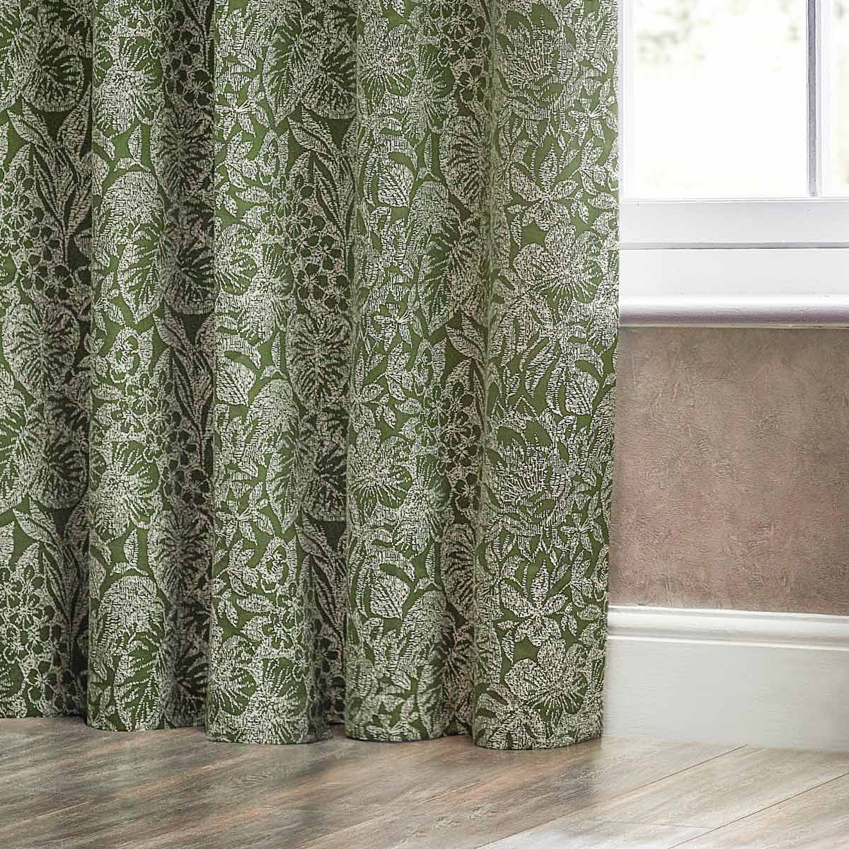 Bali Jacquard Leaf Eyelet Curtains by Wylder Nature