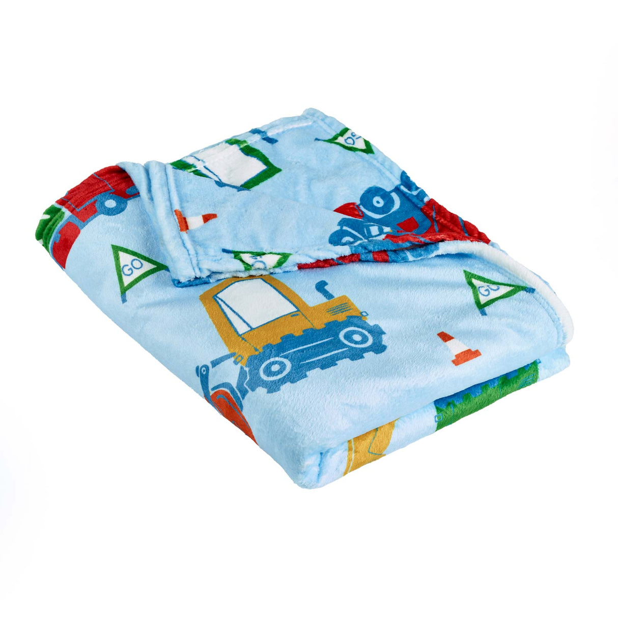 Digger Dreams Fleece Throw by Catherine Lansfield