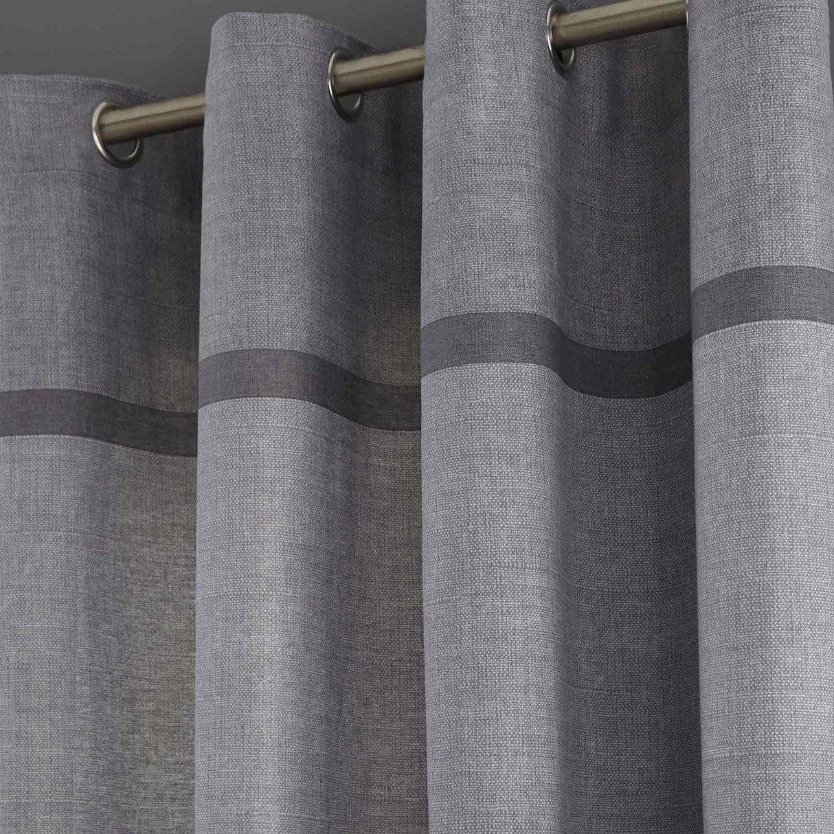 Melville Woven Texture Eyelet Curtains by Catherine Lansfield