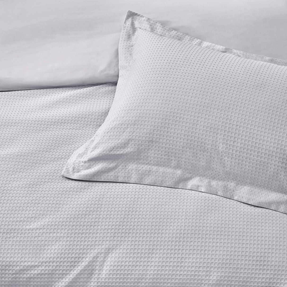 Waffle Textured Cotton Linen Duvet Cover Set by Yard