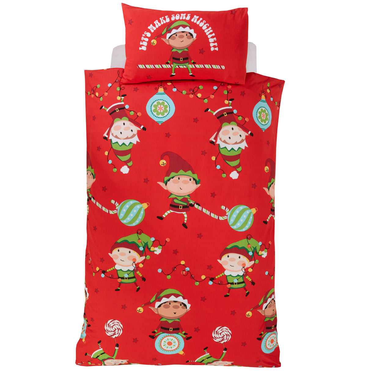 Naughty Elves Duvet Cover Set by Rapport Home