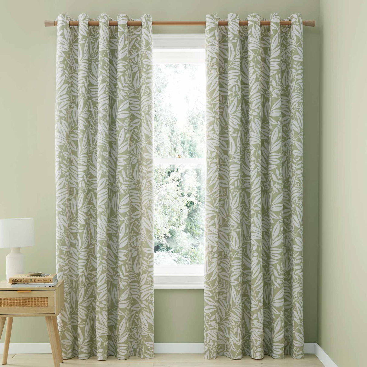 Sorrel Leaf Eyelet Curtains by Catherine Lansfield